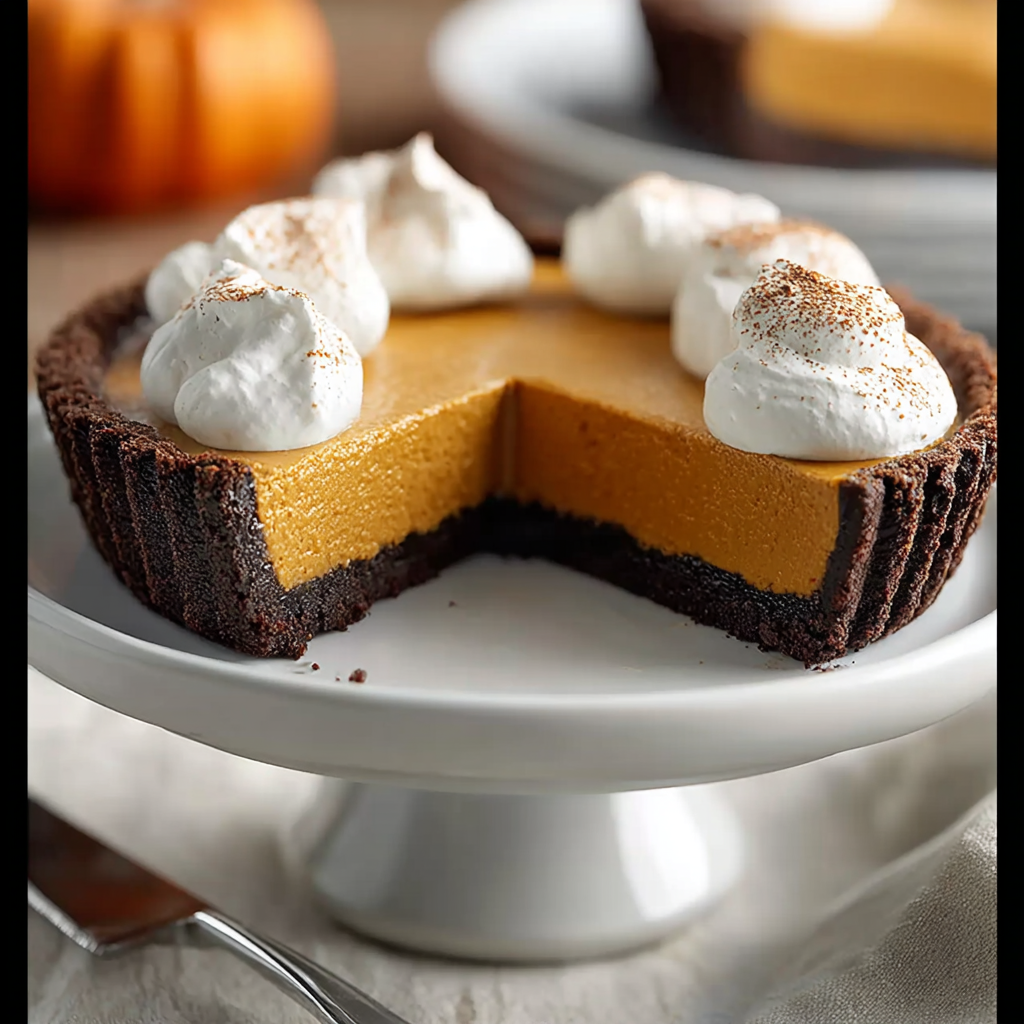 The Best Simple Dark Chocolate Pumpkin Tart Recipe!