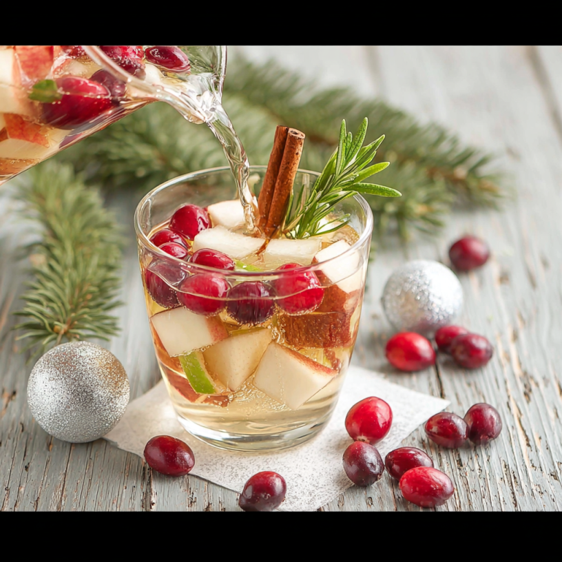 The Festive Sparkling Winter White Sangria Recipe
