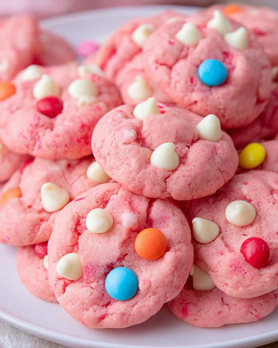 5-Ingredient Strawberry Cake Mix Cookies Recipe!
