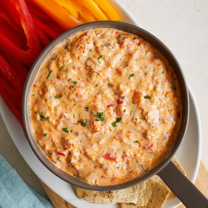 Best Ever Wholesome Skillet Sausage & Cheese Dip!