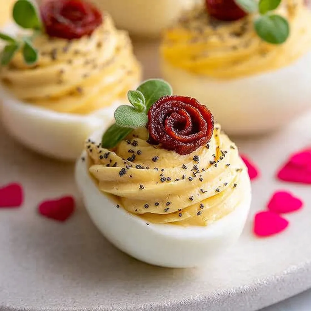 Best Heartfelt Deviled Eggs with Bacon Roses Dish