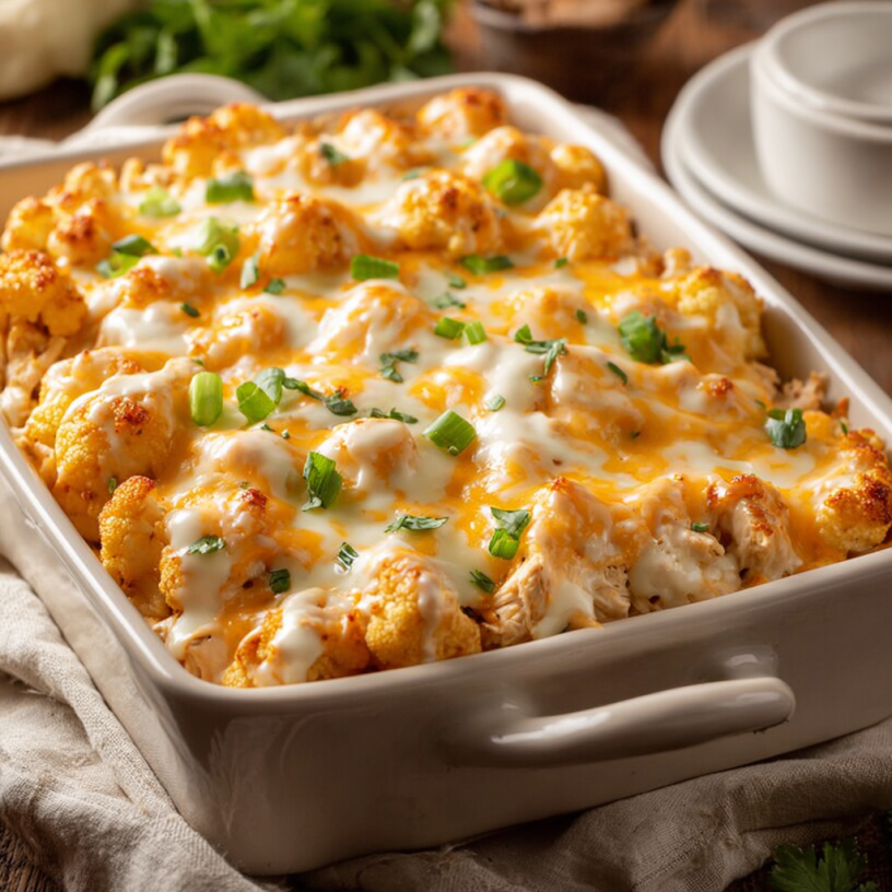 Creamy Buffalo Chicken Cauliflower Casserole Meals