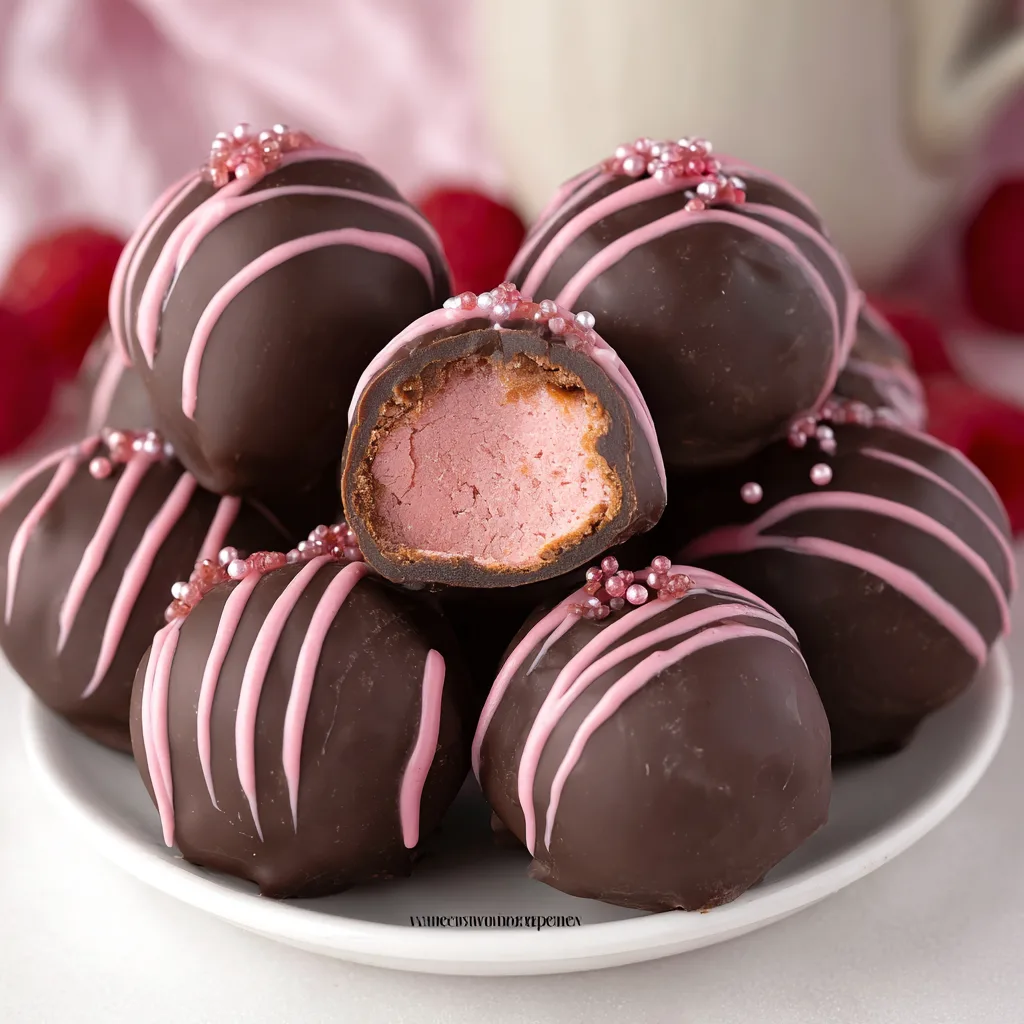 Delicious Valentine's Berry Bliss Truffles Dessert