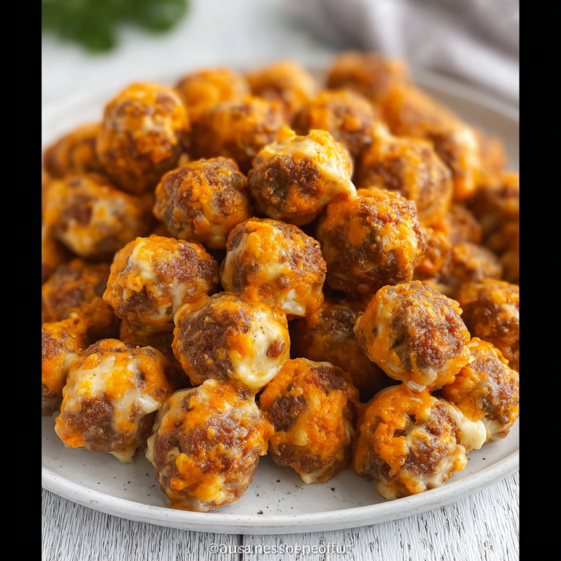 Easy & Delicious Cream Cheese Sausage Balls!