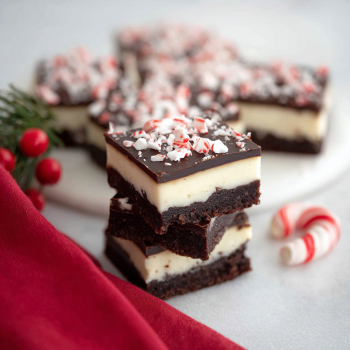Easy Festive Keto Peppermint Bark Brownies Recipe