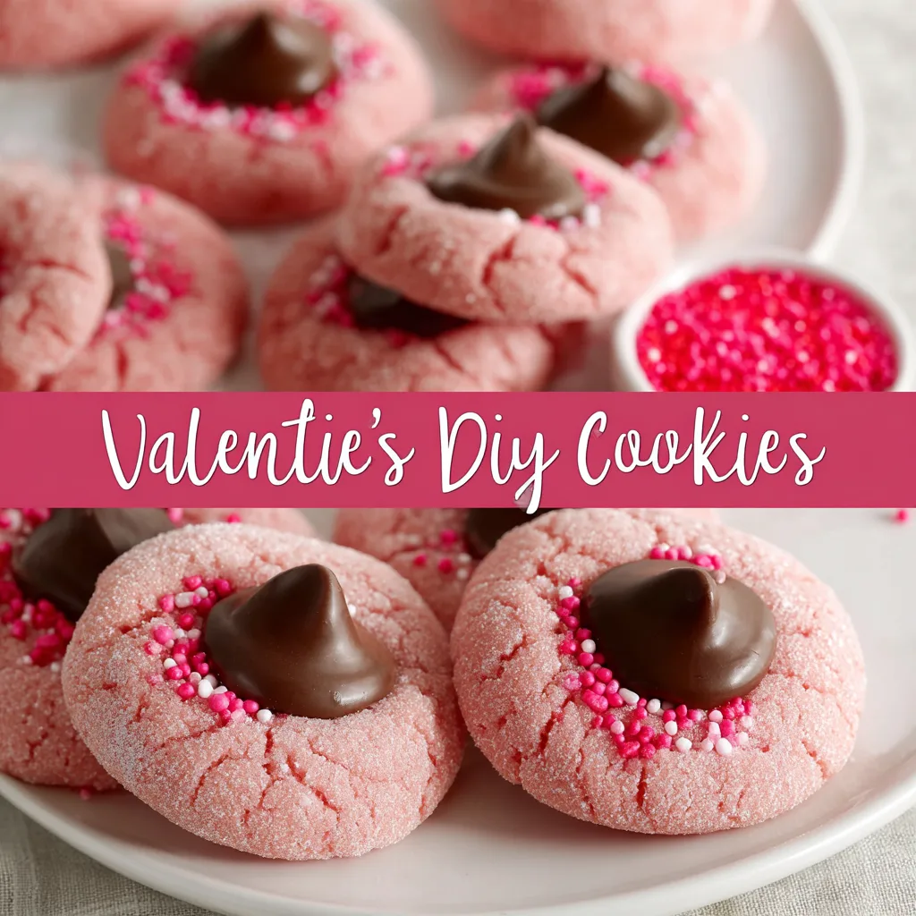 Easy Valentine's Pink Kiss Cookies Recipe Idea!