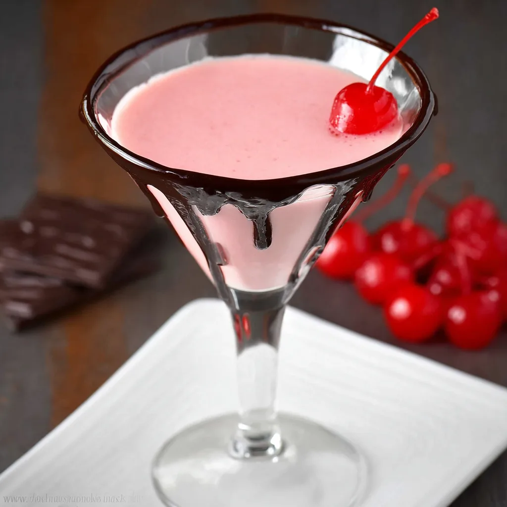 Easy Valentine's Velvet Cherry Martini Cocktail