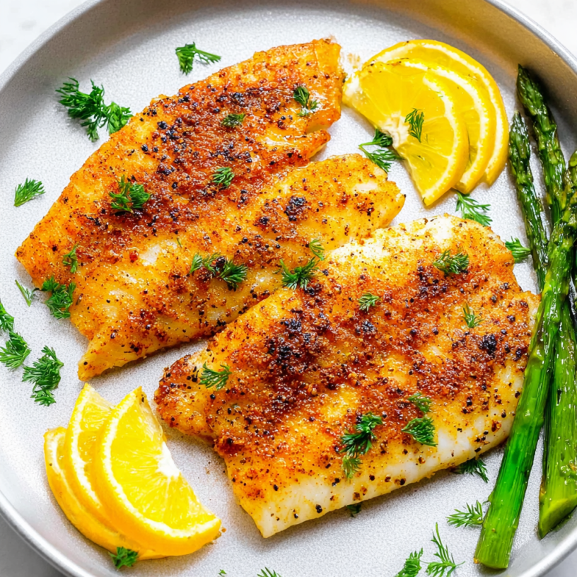 Effortless Lemon-Herb Baked Flounder: Quick Dish
