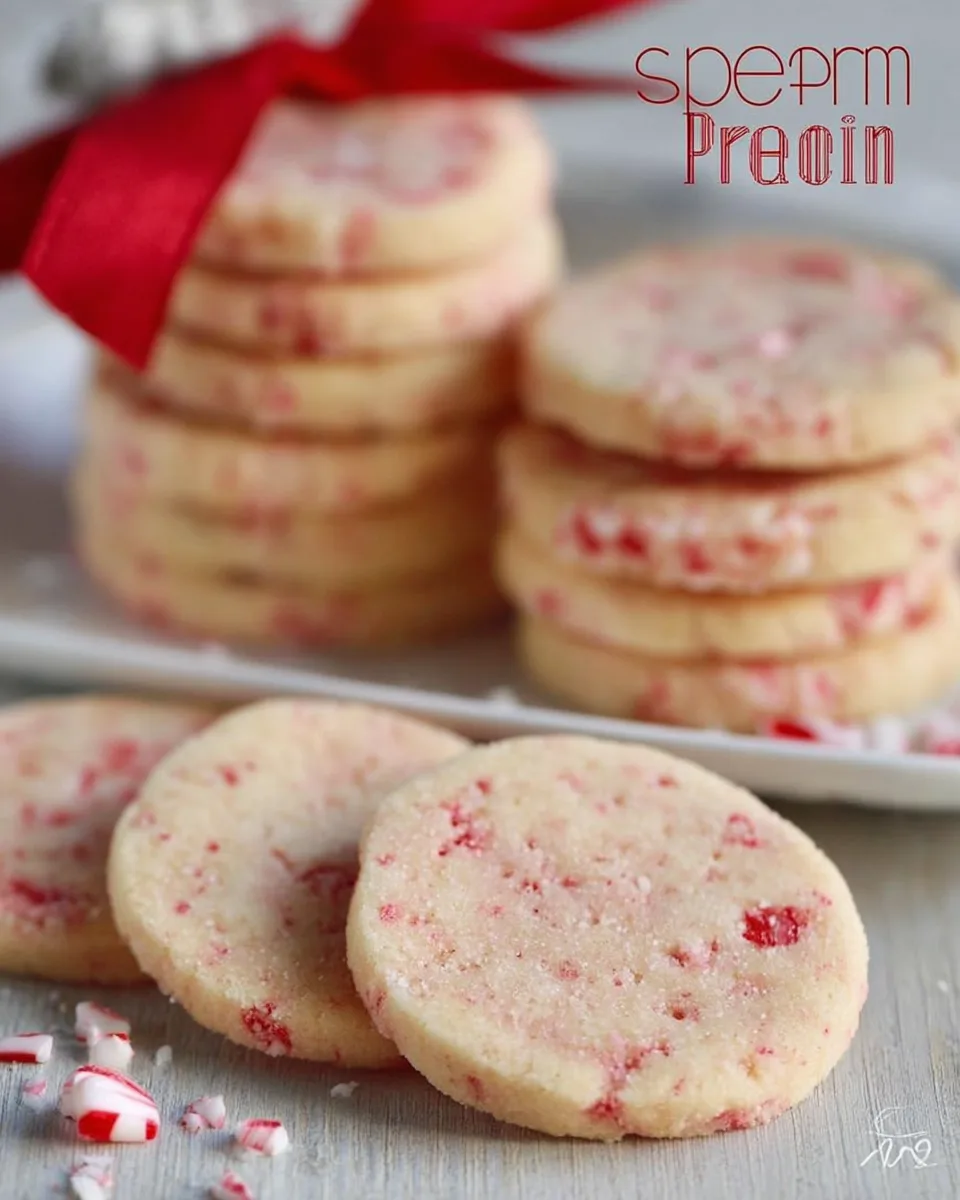 Festive Easy Peppermint Shortbread Cookies Recipe
