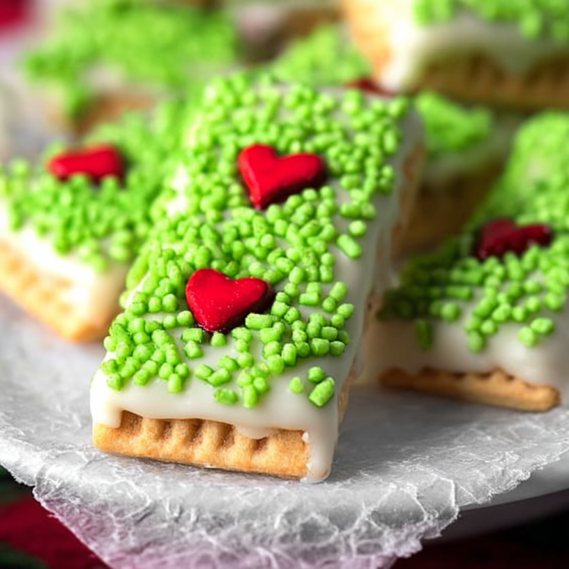 Grinch White Chocolate Sugar Wafers Holiday Treat!