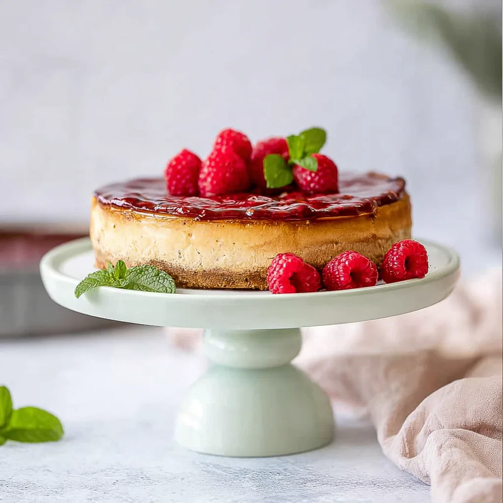 Homemade Valentine's Dream Raspberry Cheesecake