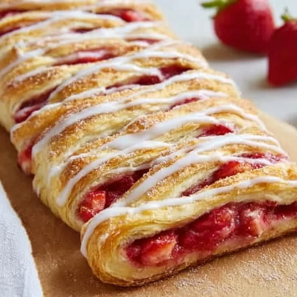 Homemade Valentine's Strawberry Sweetheart Strudel