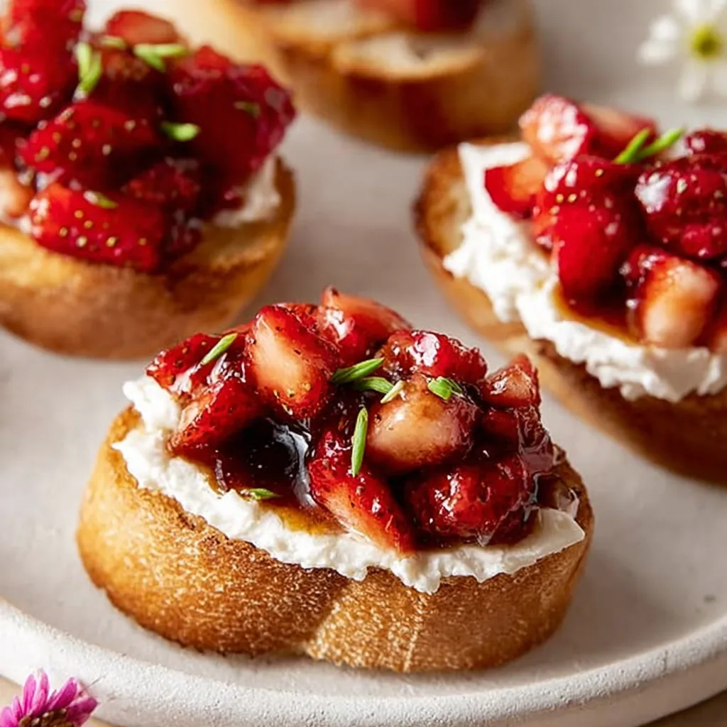How to Make Sweetheart Strawberry Ricotta Crostini