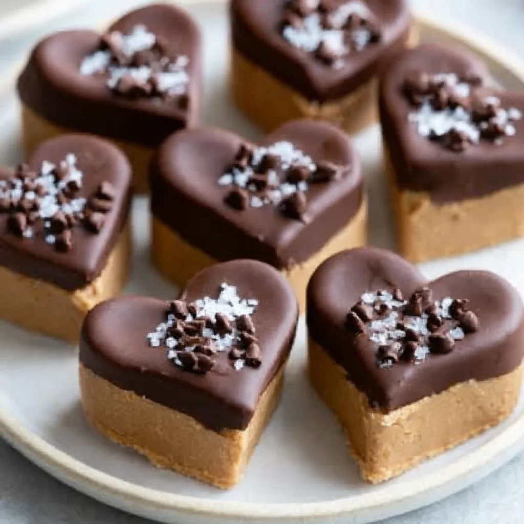 Keto Chocolate Peanut Butter Hearts for Valentine's