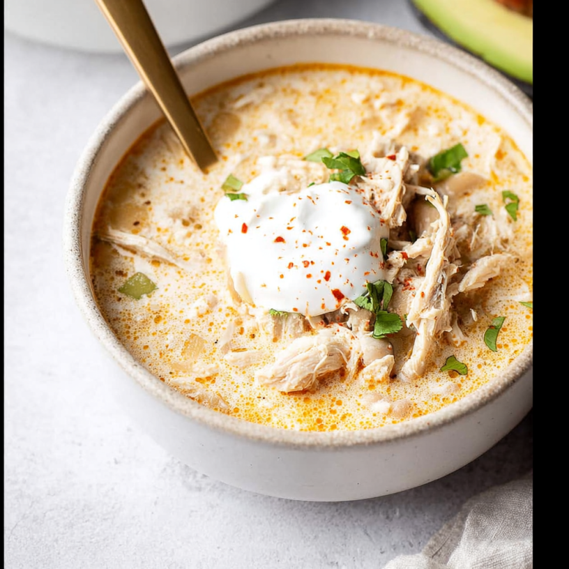 Low Carb Creamy Keto White Chicken Chili Recipe