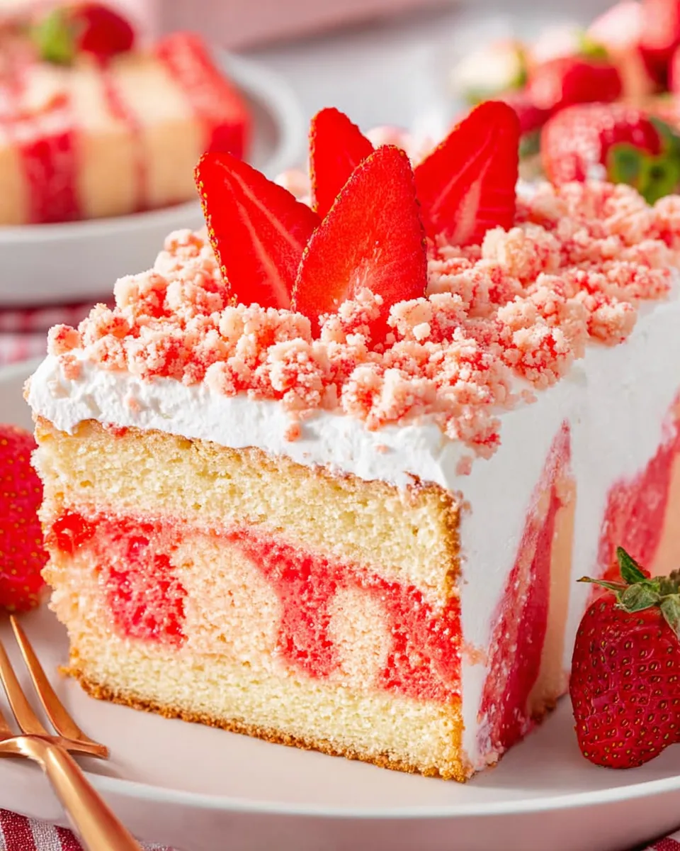 Perfect Refreshing Strawberry Poke Cake Easy Recipe