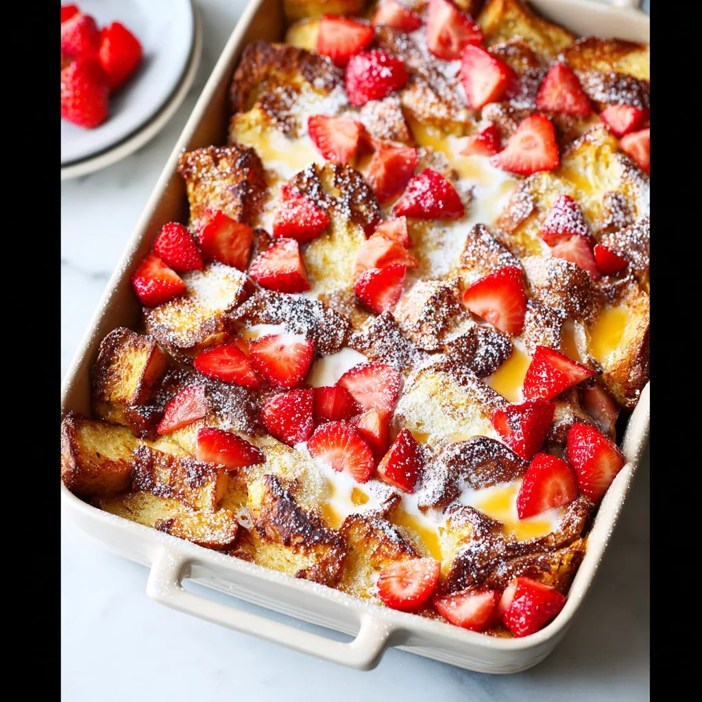Perfect Romantic Berry & Cream Baked French Toast