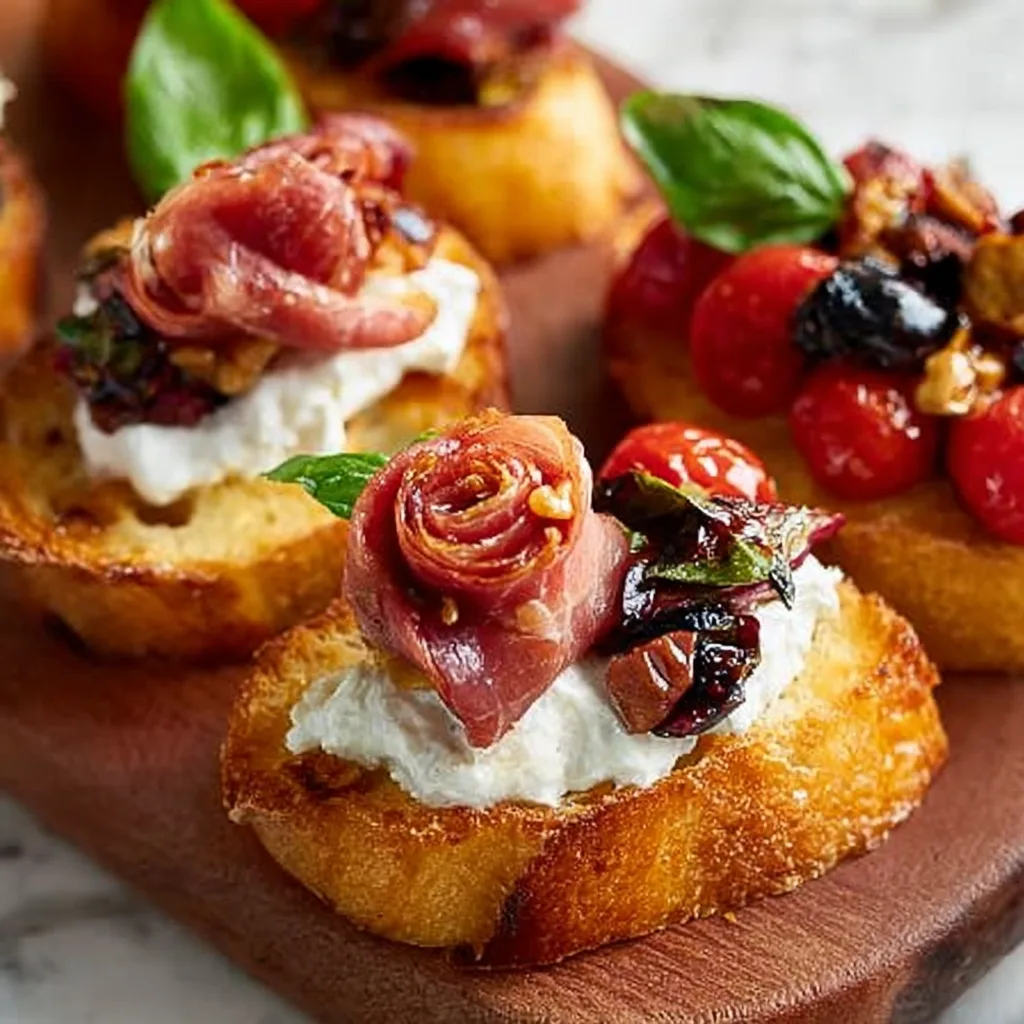 Romantic Bruschetta with Burrata & Seared Tomatoes