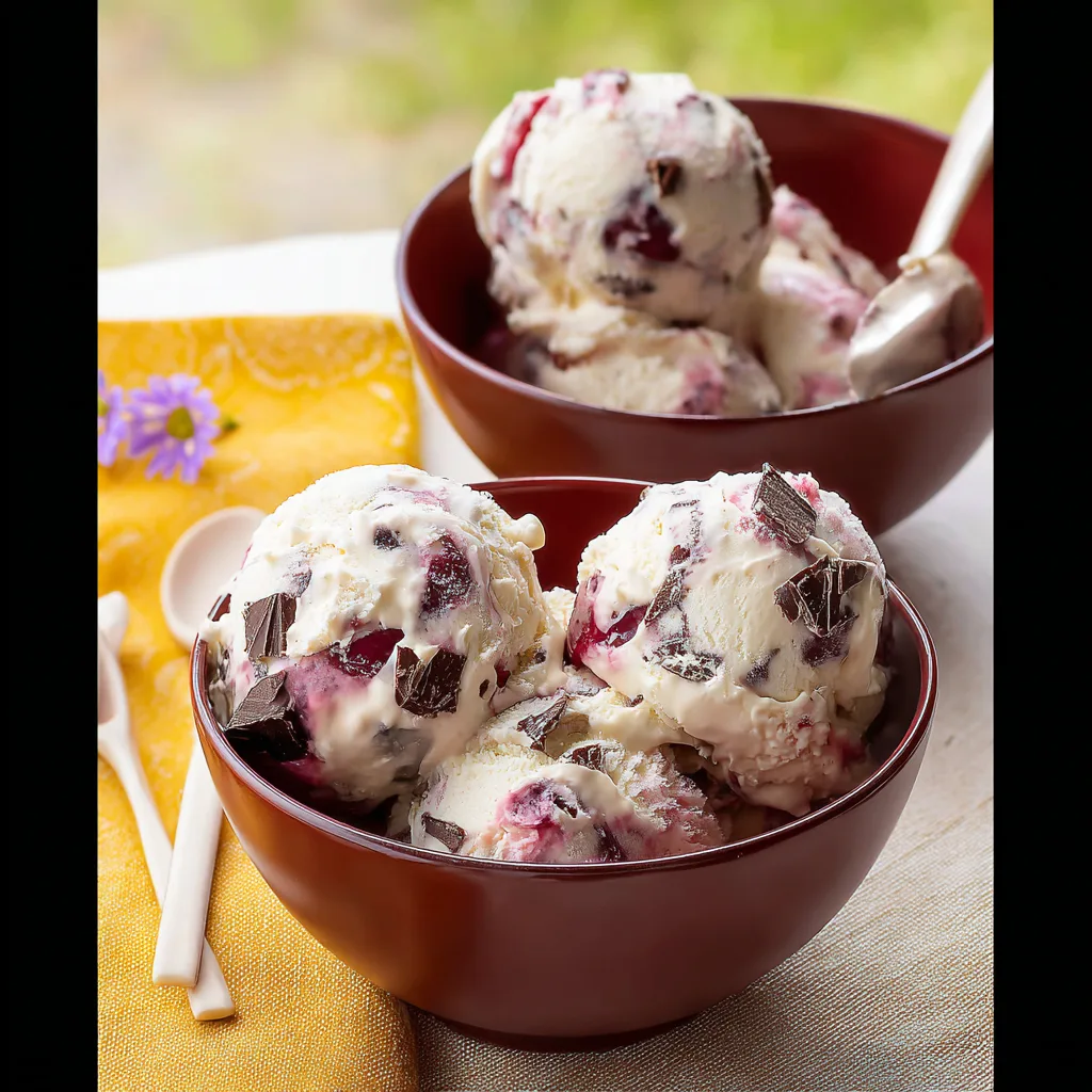 Romantic Cherry Chocolate Swirl Ice Cream Recipe