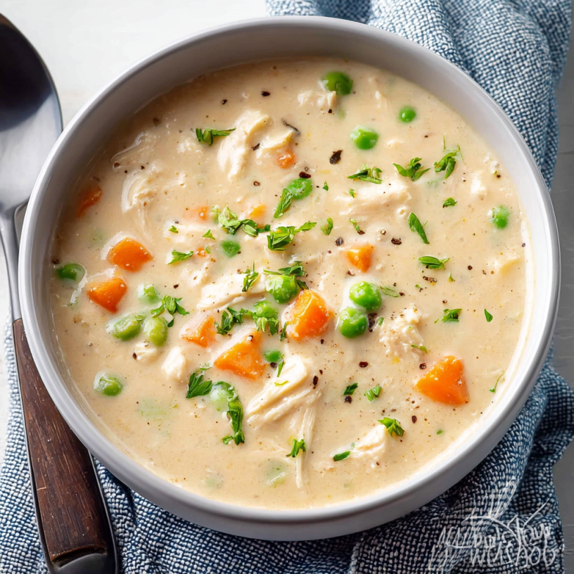 Simple Creamy Chicken Comfort Soup for Busy Nights!