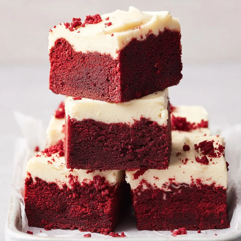 Sweetheart Red Velvet Brownies w/ Cream Cheese Frosting