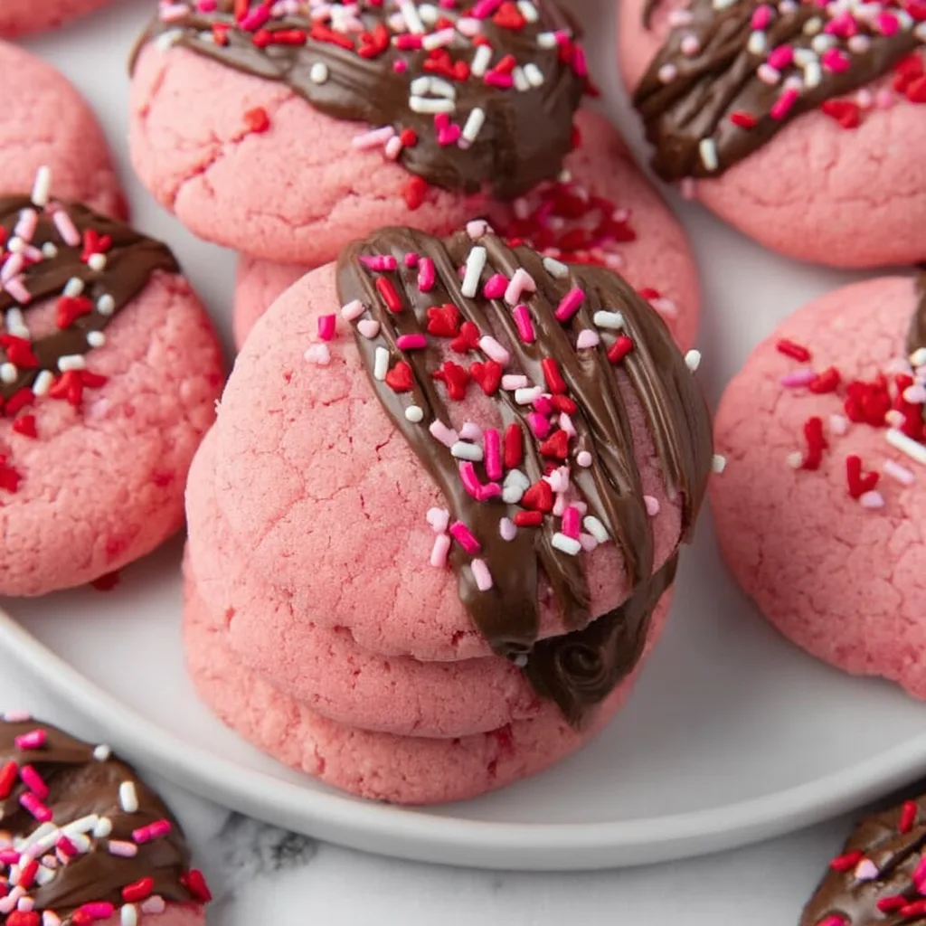Sweetheart Strawberry Chocolate Cookies Easy Recipe
