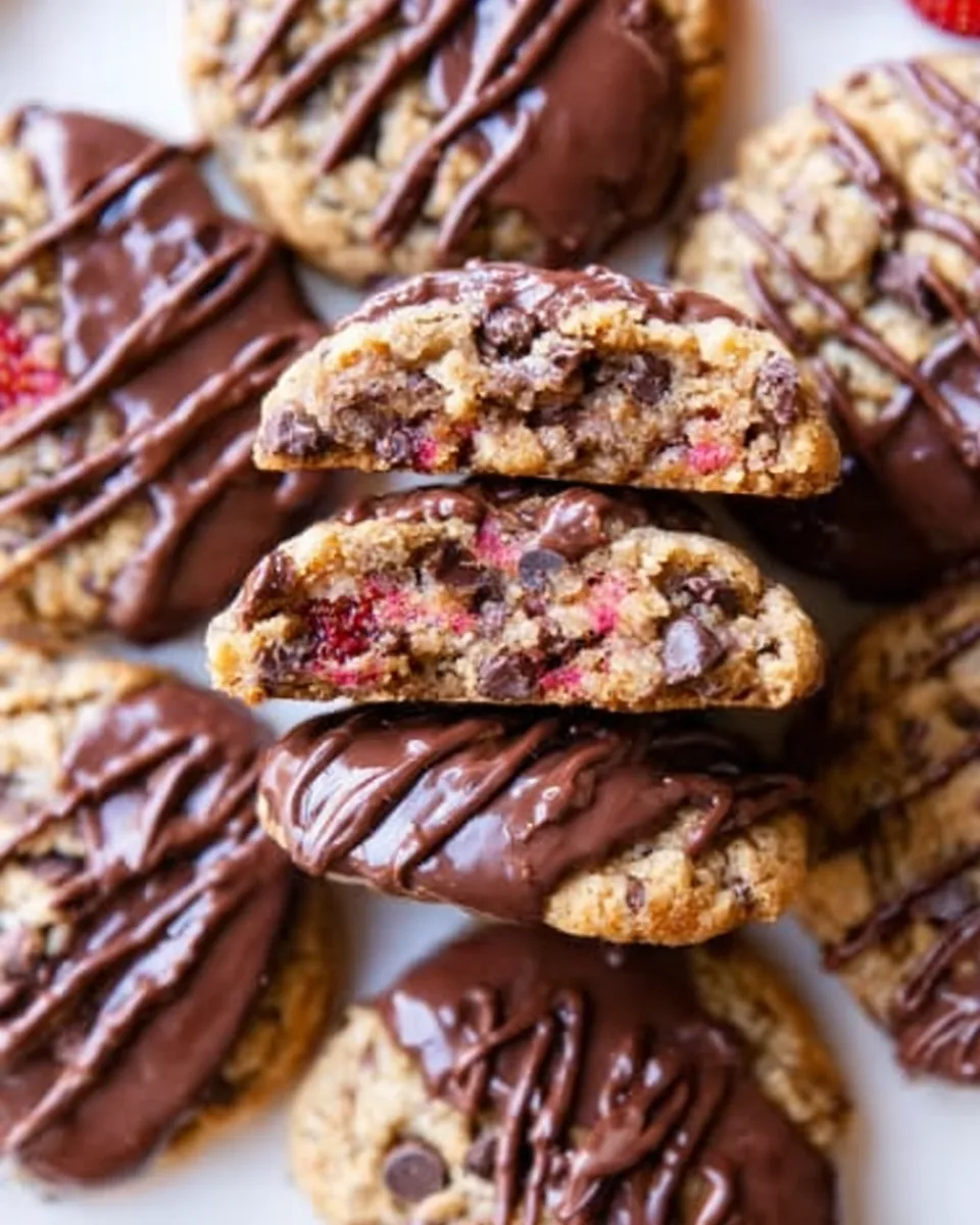 Sweetheart's Strawberry Chocolate Kiss Cookies