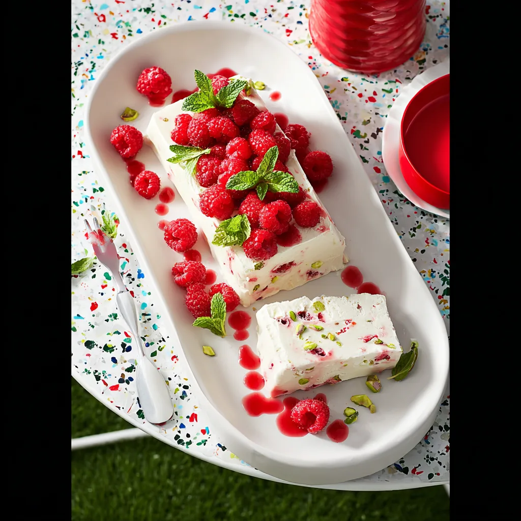 The Romantic Raspberry Pistachio Semifreddo Dessert