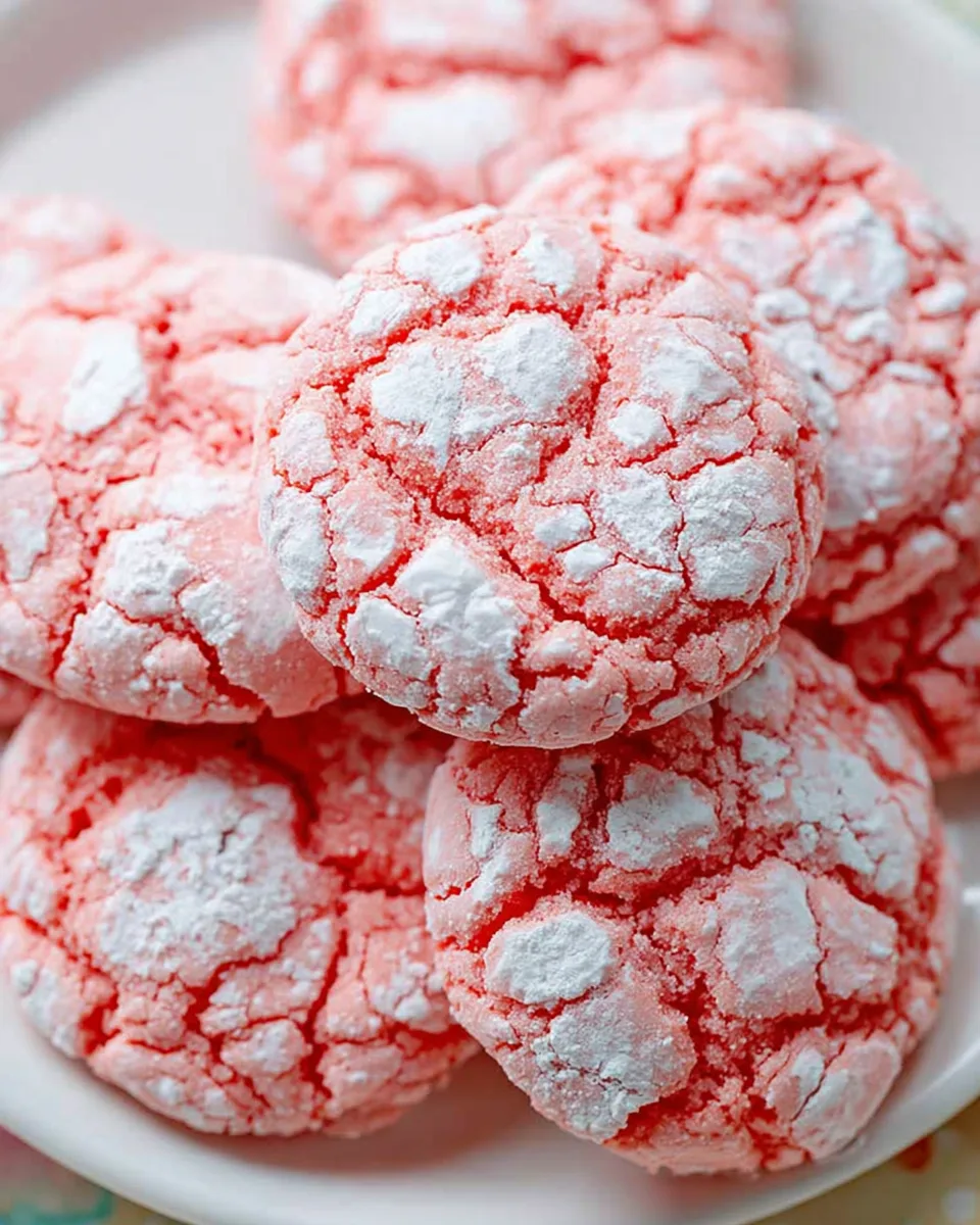 Best Sweetheart Strawberry Crinkle Cookies Recipe