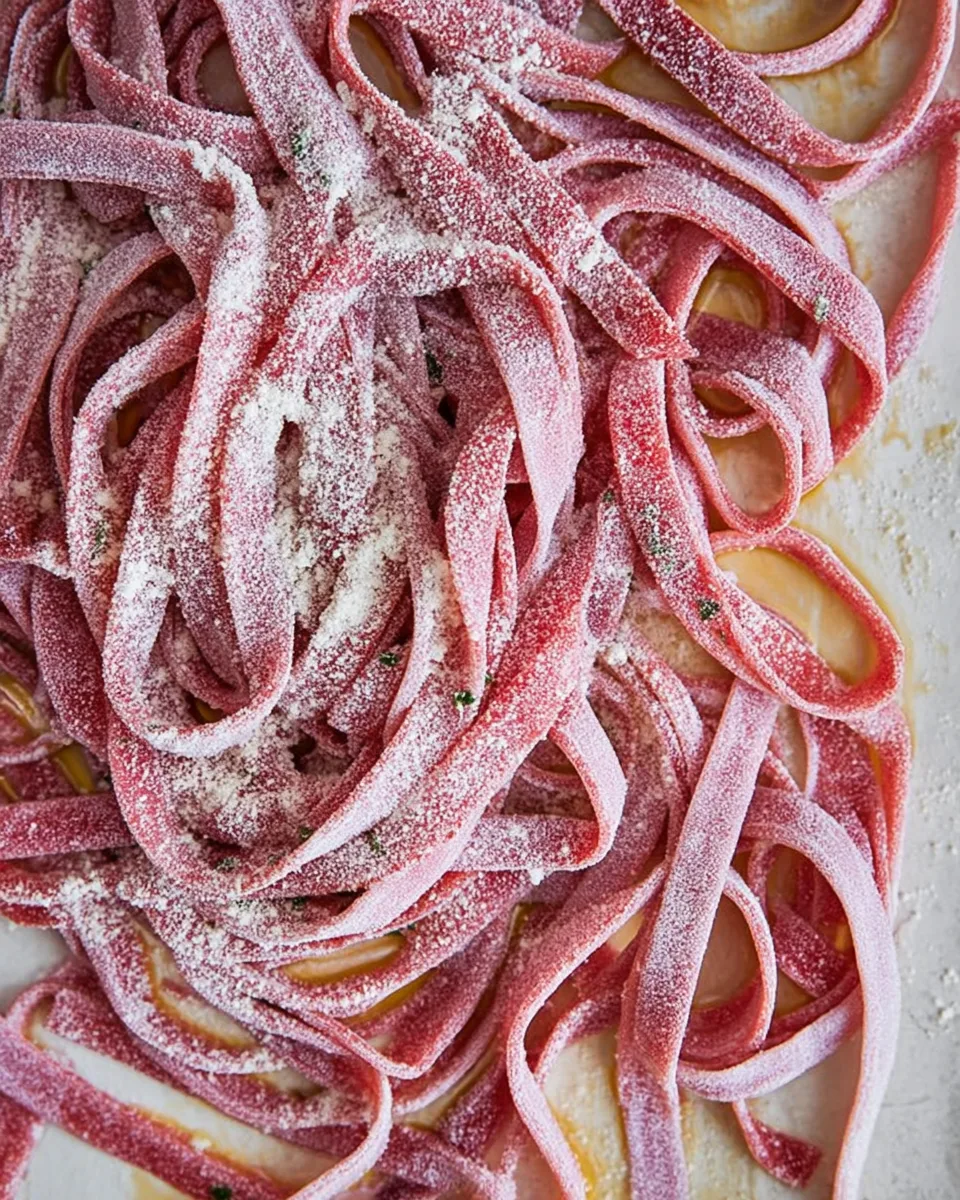 Blushing Beet Fettuccine of Love. Perfect Recipe