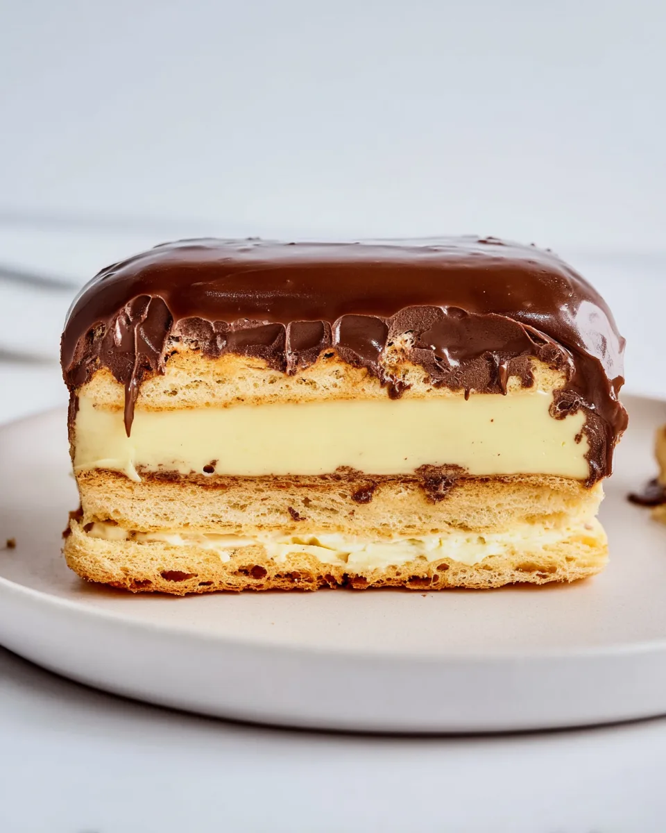 Éclair Cake Delight: Quick & Easy No-Bake Dessert.