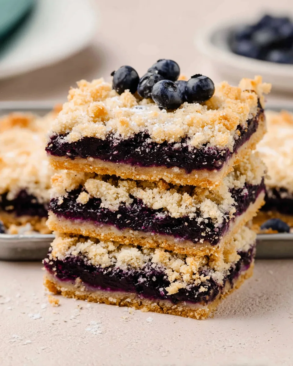 Delicious Keto Blueberry Breakfast Bars Recipe.