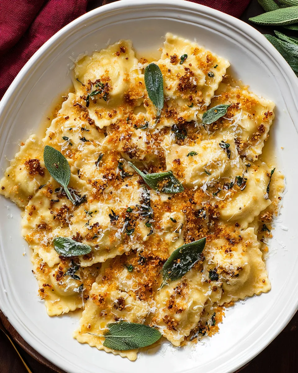 Easy Brown Butter Sage Ravioli Delight! Recipe