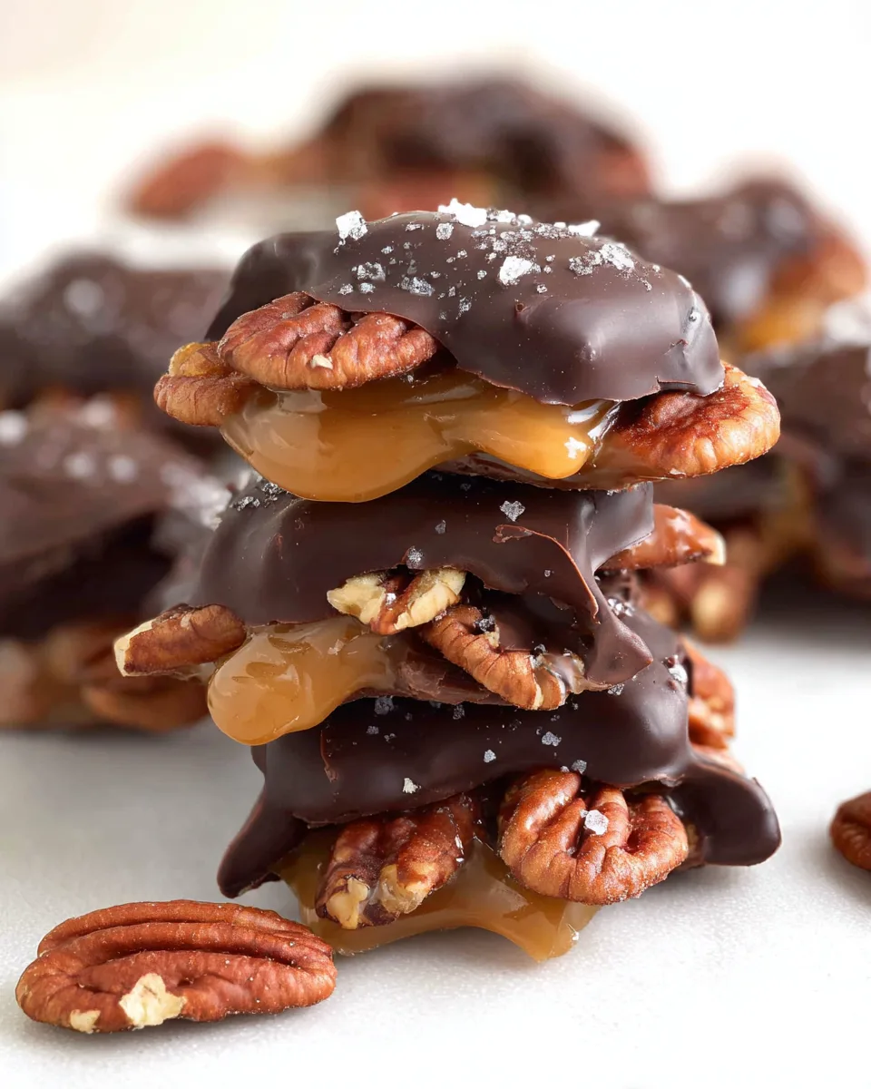 Easy Keto Chocolate Caramel Pecan Clusters