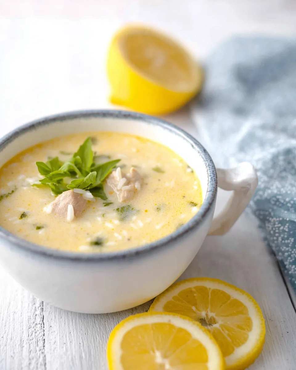 Easy Lemon Chicken Soup - Keto Avgolemono Recipe