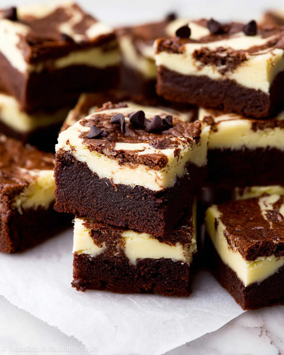 Easy Mocha Cheesecake Brownies for Delicious Treat