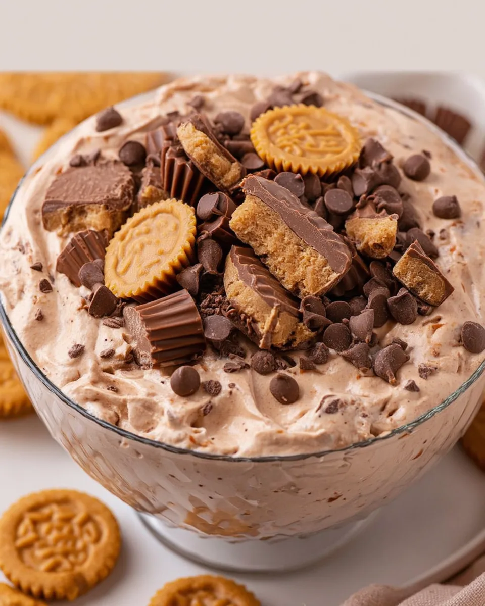 Easy Reese's Peanut Butter Fluff No-Bake Pie Recipe