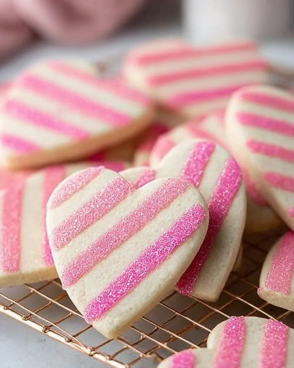 Easy Sweetheart Striped Sugar Cookies Recipe