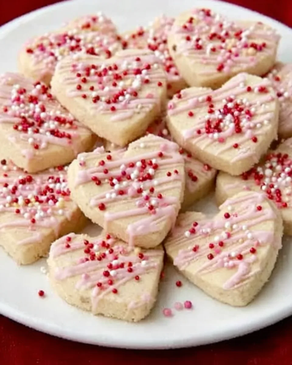 Healthy & Easy Valentine Shortbread Cookie Bites