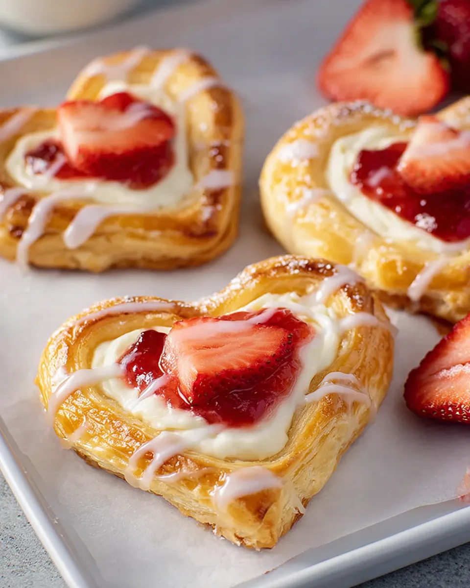 Heartfelt Strawberry Cream Cheese Danishes Recipe!
