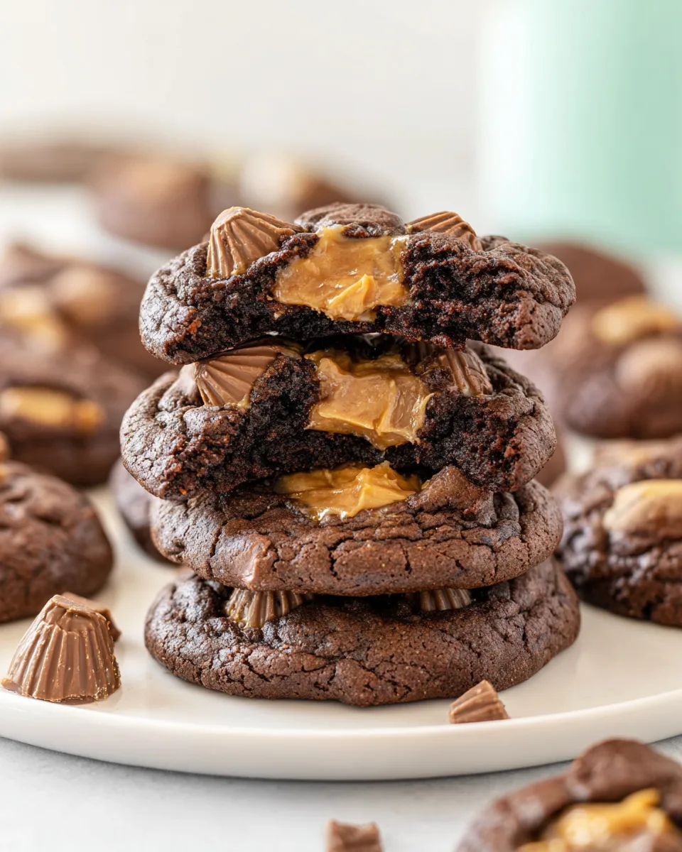 Melt-in-Your-Mouth Chocolate Peanut Butter Cup Cookies