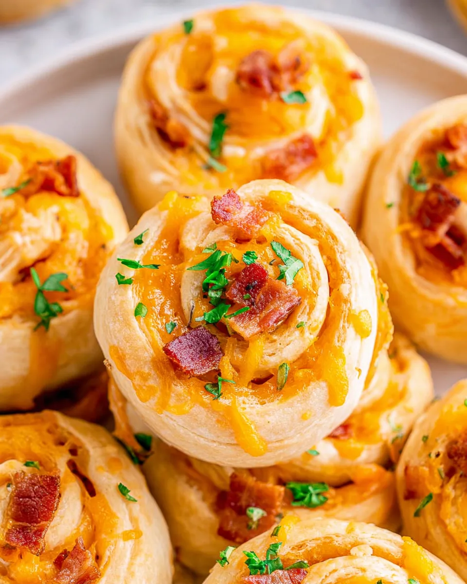 Simple & Savory Cheddar Bacon Pinwheels Easy Recipe