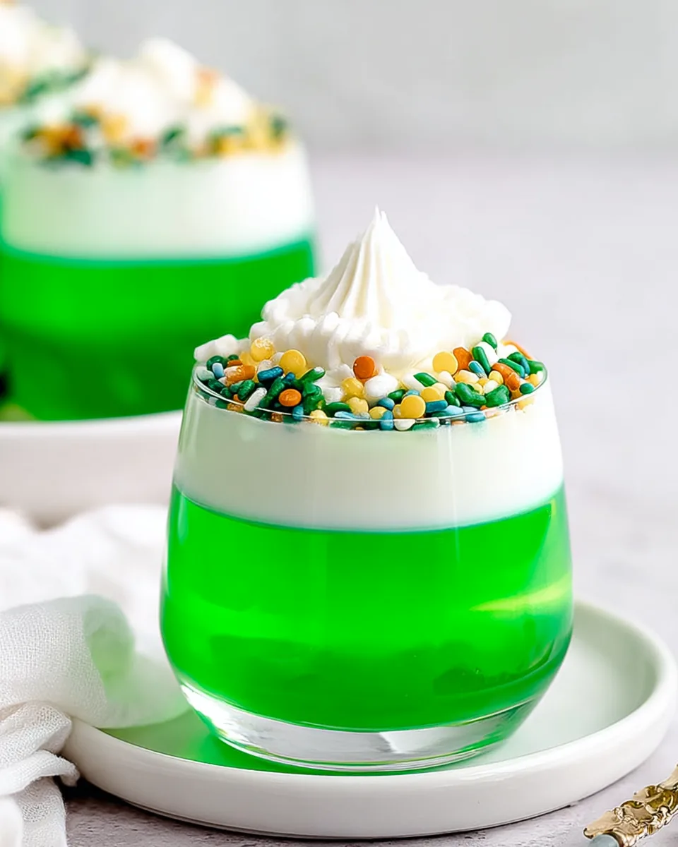 Simple St. Patrick's Day Layered Jello Cups Recipe