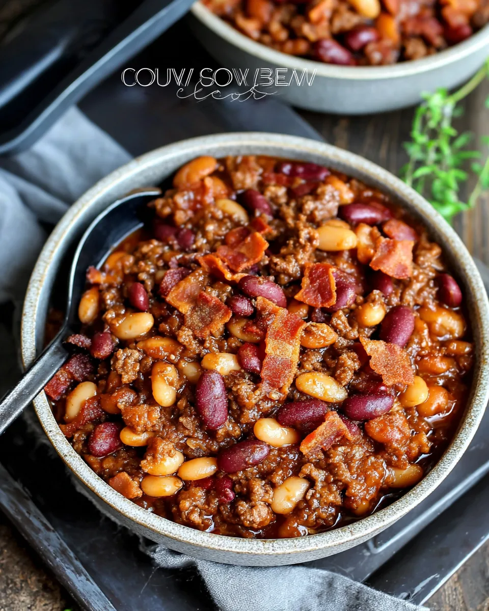 Slow Cooker Cowboy Beans Recipe: Comfort Food Meal!