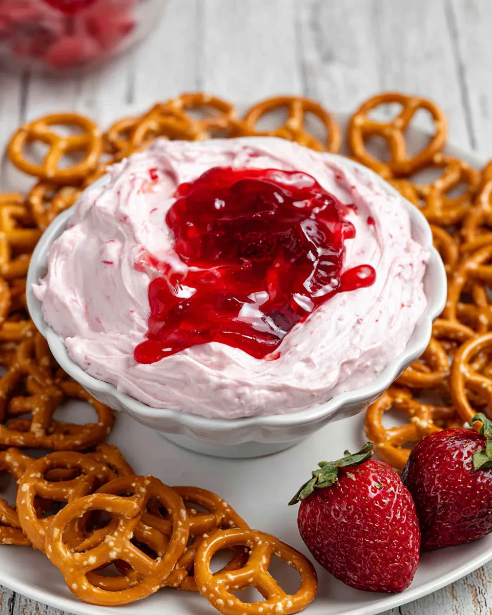 Strawberry Pretzel Dip Delight: Easy Party Dip