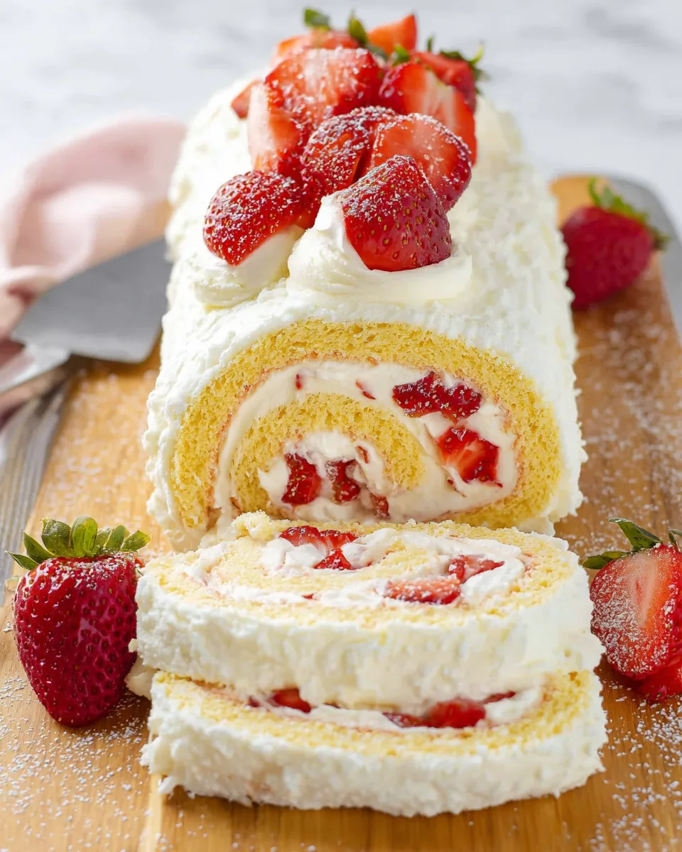 Strawberry Shortcake Cake Roll: Simple & Delicious