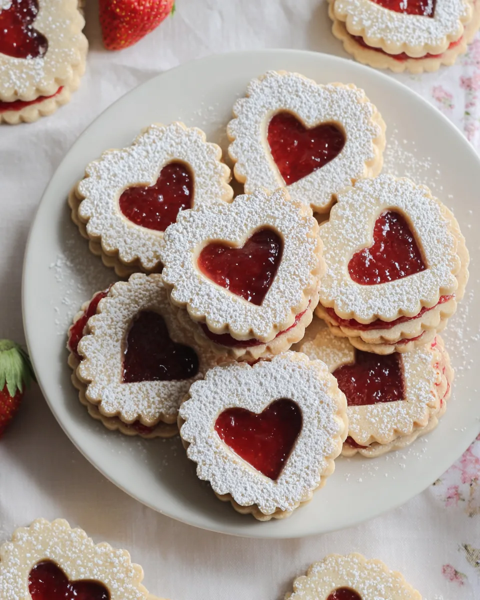 Sweetheart Linzer Kiss Cookies: Valentine's Treat
