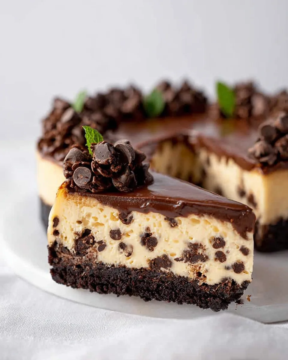 The Best Brownie Chocolate Chip Cheesecake Recipe!