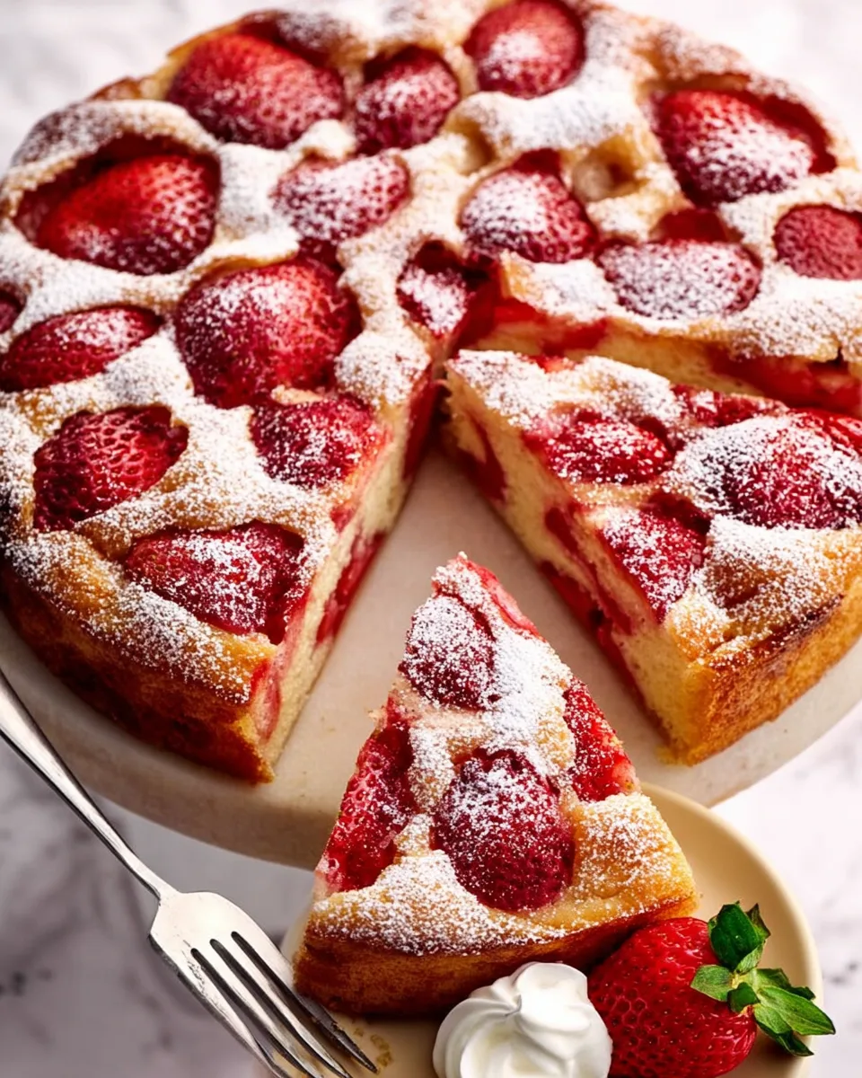 The Best Easy & Healthy Strawberry Yogurt Cake!