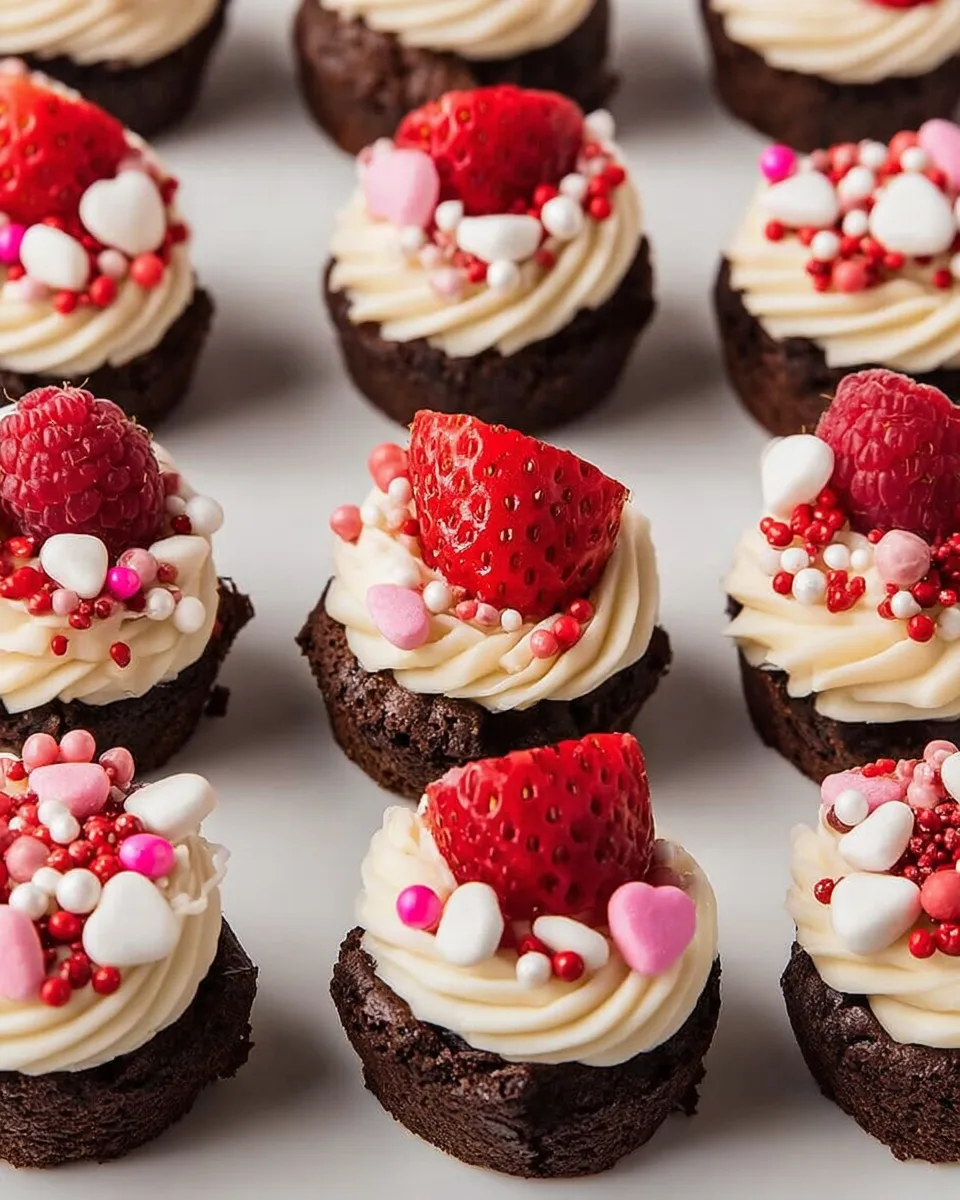Valentine's Day Frosted Brownie Bites: Easy Recipe!